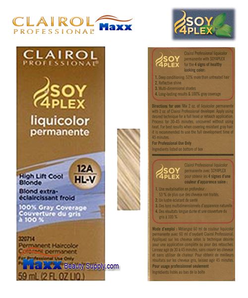 Clairol Soy 4plex Liquicolor 12a Hl V High Lift Cool Blonde 2oz